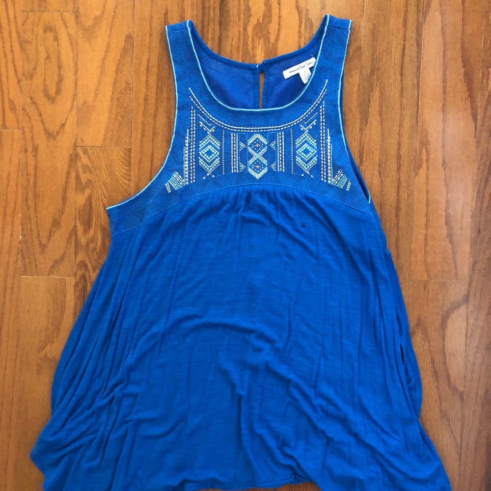 Flowy Blue Tank Top